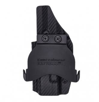 OWB Holster, Compatibility : H&K VP9/SFP9 OR, Manufacturer : Concealment Express, Material : Kydex, For Persons : Right Handed, Finish : Carbon