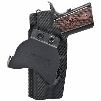 OWB Holster, Compatibility : 1911 Commander 4.25" (Without Rail), Manufacturer : Concealment Express, Material : Kydex, For Persons : Right Handed, Finish : Carbon