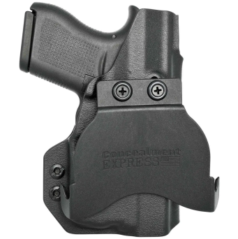 Kabura zewnętrzna lewa do pistoletu Glock 43/43X z TLR-6, LH OWB kydex, kolor: czarny