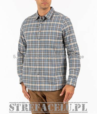 Men's Shirt, Manufacturer : 5.11, Model : Igor Plaid Long Sleeve Shirt, Color : Turbulence Plaid