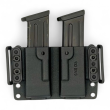 Double Row 2 Mag Pouch 9mm/40SW OWB Kydex Duty Holster, color: black - 2