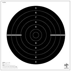 Shooting target, Rapid-fire Pistol , Distance - 25m (Psz-25m) - Ring target - 10 pieces