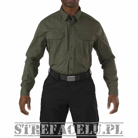 Men's Shirt, Manufacturer : 5.11, Model : Stryke Long Sleeve Shirt, Color : TDU Green