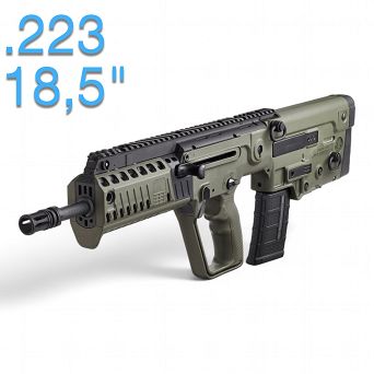 IWI Rifle, Model : Tavor X95, Design : Bullpup, Barrel Length : 18.5 inches, Color : Od Green, Caliber:. 5.56x45mm / .223 Rem