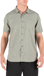 Men's Shirt, Manufacturer : 5.11, Model : Evolution Short Sleeve Shirt, Color : Sage Green Heather