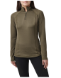 Women's Sweatshirt, Manufacturer : 5.11, Model : Womens Stratos 1/4 Zip, Color : Ranger Green