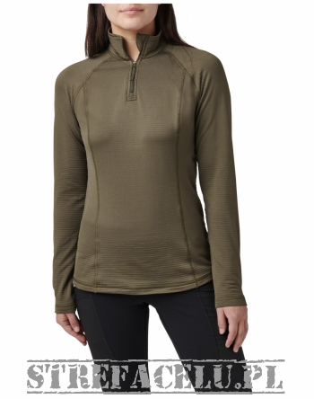 Women's Sweatshirt, Manufacturer : 5.11, Model : Womens Stratos 1/4 Zip, Color : Ranger Green