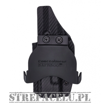 OWB Holster, Compatibility : CZ P-10C OR, Manufacturer : Concealment Express, Material : Kydex, For Persons : Right Handed, Finish : Carbon