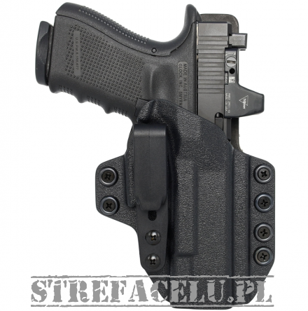 IWB Kydex/Leather Hybrid Tucable Holster, Compatibility : Sig Sauer P320, Manufacturer : Concealment Express, Material : Kydex, For Persons : Right Handed, Color : Black