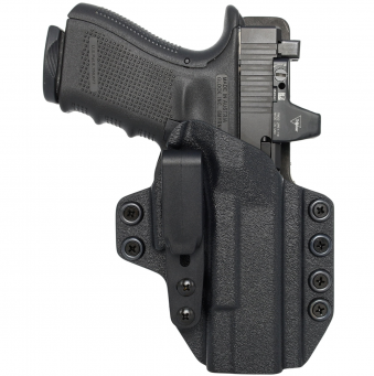 IWB Kydex/Leather Hybrid Tucable Holster, Compatibility : Sig Sauer P320, Manufacturer : Concealment Express, Material : Kydex, For Persons : Right Handed, Color : Black