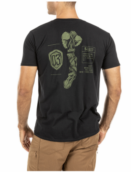 Men's T-shirt, Manufacturer : 5.11, Model : Chip Axe SS Tee, Color : Black
