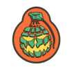 Patch, Manufacturer : 5.11, Model : Jackolantern Grenade Patch, Color : Orange