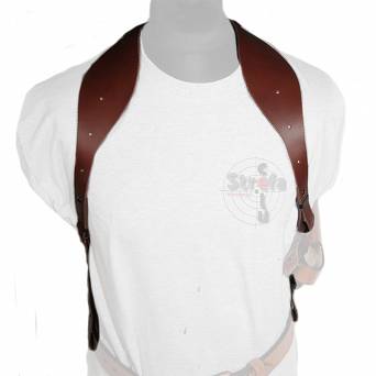 Braces cross holsters and pouches brown - Cayman