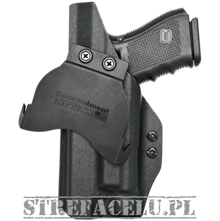 OWB Holster, Compatibility : Glock 17/19/22/23/26/27/31/32/33/34/45 with TLR-1, Manufacturer : Concealment Express, Material : Kydex, For Persons : Right Handed, Color : Black