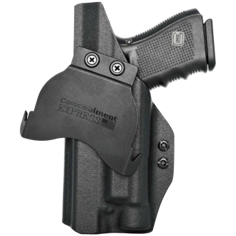 OWB Holster, Compatibility : Glock 17/19/22/23/26/27/31/32/33/34/45 with TLR-1, Manufacturer : Concealment Express, Material : Kydex, For Persons : Right Handed, Color : Black