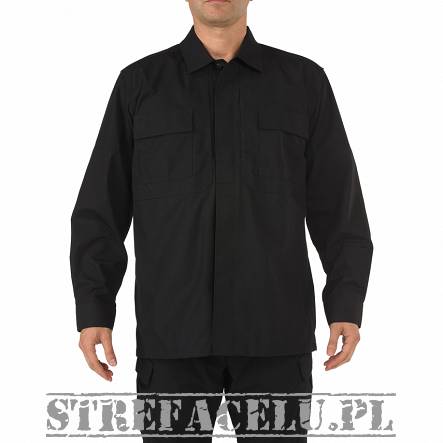 Men's Shirt, Manufacturer : 5.11, Model : Tdu Long Sleeve Shirt, Color : Black