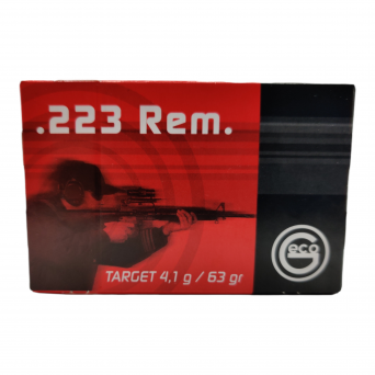 223 Remington Ammunition, Manufacturer : Geco, Bullet Weight : 4,1g (63g), Model : FMJ (VM)