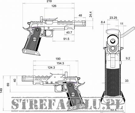 Pistolet Bul Armory SAS II UR kal. .38 Super, TIN barrel