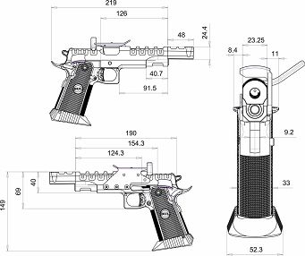 Pistolet Bul Armory SAS II UR kal. .38 Super, TIN barrel