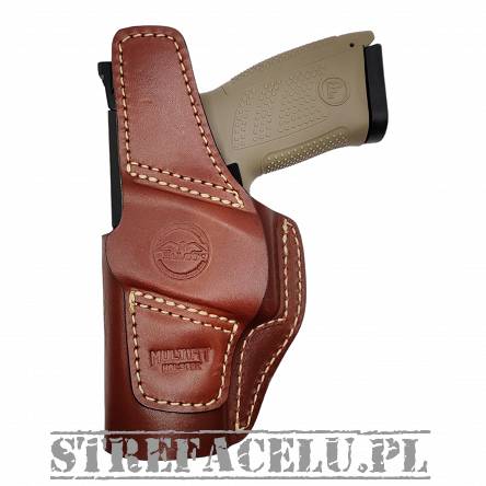 Leather Holster, Manufacturer : Falco Holsters (Slovakia), Type : 2in1 - IWB + OWB, Model : AM02-2330, Hand : Right, Color : Brown