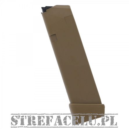 Original Glock 19X Magazine, Capacity : 19 rounds (17+2), Color : Coyote, Caliber : 9mm