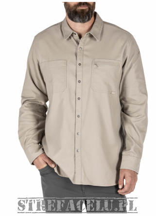 Men's Shirt, Manufacturer : 5.11, Model : Hawthorn Long Sleeve Shirt, Color : Khaki