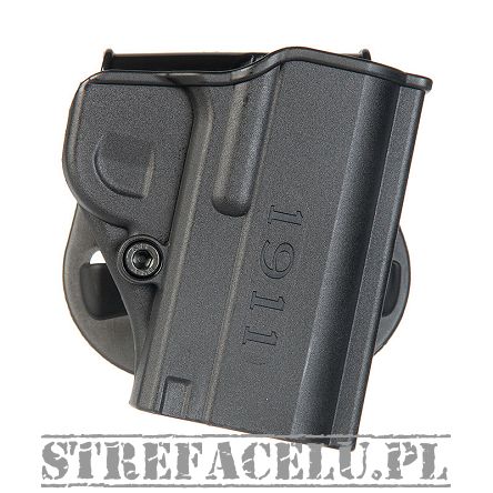 One Piece Paddle Holster 1911 Officer’s Pistols IMI Defense Z8080 - Black