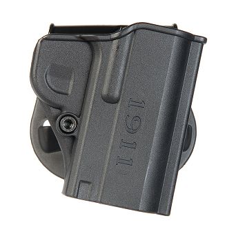 One Piece Paddle Holster 1911 Officer’s Pistols IMI Defense Z8080 - Black