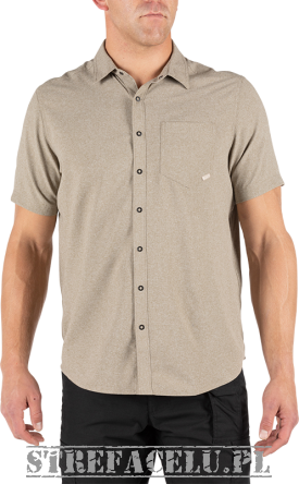 Men's Shirt, Manufacturer : 5.11, Model : Evolution Short Sleeve Shirt, Color : Khaki Heather
