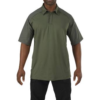 Men's Polo, Manufacturer : 5.11, Model : Rapid Performance Short Sleeve Polo, Color : TDU Green