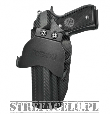 OWB Holster, Compatibility : Beretta M9/M9A1/A3, Manufacturer : Concealment Express, Material : Kydex, For Persons : Right Handed, Finish : Carbon