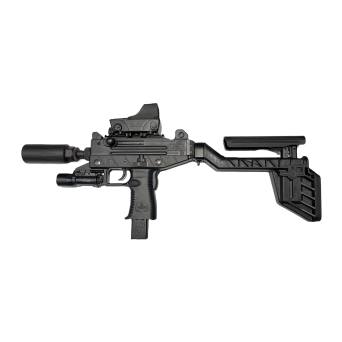 IWI Pistol, Model : Uzi Pro, Barrel Length : 4.5 inches, Stock : Foldable, Caliber :. 9x19mm