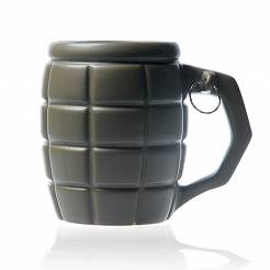 Giant granate mug with dedication - green