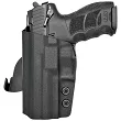 Left external holster for H&K P30 pistol, LH OWB kydex, color: black