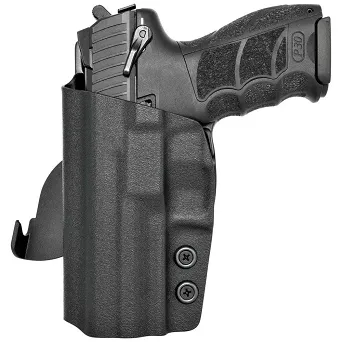 Left external holster for H&K P30 pistol, LH OWB kydex, color: black