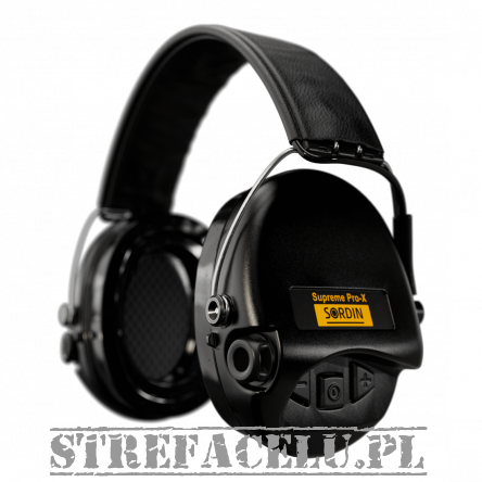 Headphones With Active Noise Canceling, Manufacturer : Sordin (Sweden), Model : Supreme Pro-X LED, Color : Black