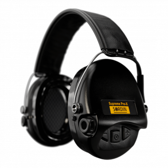 Headphones With Active Noise Canceling, Manufacturer : Sordin (Sweden), Model : Supreme Pro-X LED, Color : Black