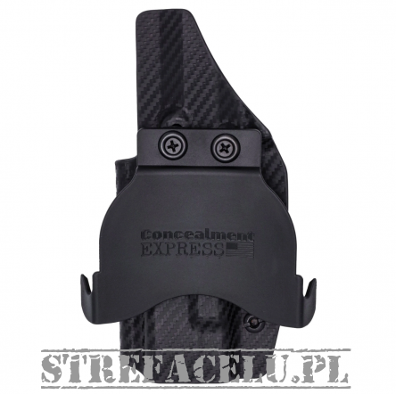 OWB Holster, Compatibility : Sig Sauer P320 FS OR, Manufacturer : Concealment Express, Material : Kydex, For Persons : Right Handed, Finish : Carbon