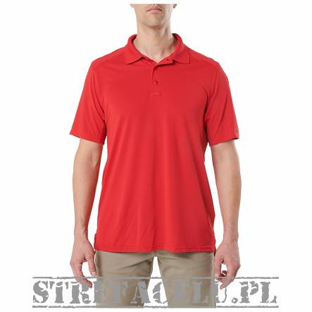 Men's Polo, Manufacturer : 5 11, Model : Helios Short Sleeve Polo, Color : Range Red