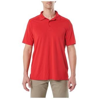 Men's Polo, Manufacturer : 5 11, Model : Helios Short Sleeve Polo, Color : Range Red