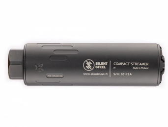 Suppressor, Manufacturer : SilentSteel (Finland), Model : Compact Streamer, Caliber : 7,62, Color : Black