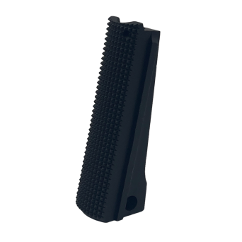 Mainspring Housing - 1911 - Black - Checkered - For Magwell - MIM