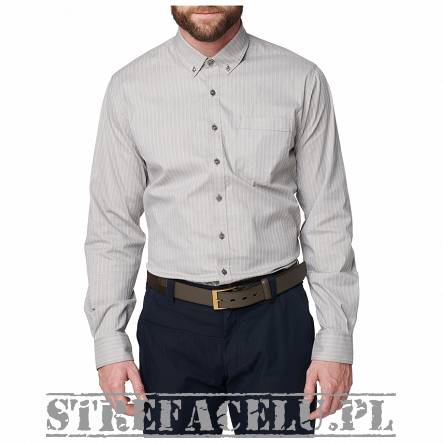 Men's Long Sleeve Shirt, Manufacturer : 5.11, Model : Alpha Flex, Color : Coin Stripe