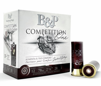 Shotgun Ammunition 7.5, Model : Competition One G2000, Manufacturer : B&P (Baschieri & Pellagri), Weight : 28g // 12/70.