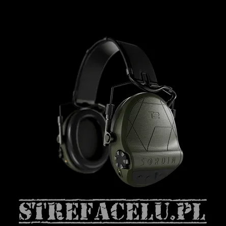 Active headphones Sordin Supreme T2 - Green HB Leather MF - 303006-10P