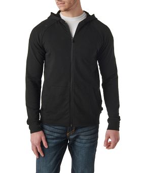 Men's Hoodie, Manufacturer : 5.11, Model : Zone Full Zip Hoodie, Color : Black
