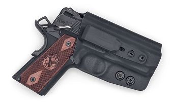 IWB Holster, Compatibility : 1911 Officer/Ultra without rail, Manufacturer : Concealment Express, Material : Kydex, Color : Black