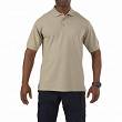 Men's Polo, Manufacturer : 5.11, Model : Professional Short Sleeve Polo, Color : Silver Tan