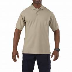 Men's Polo, Manufacturer : 5.11, Model : Professional Short Sleeve Polo, Color : Silver Tan