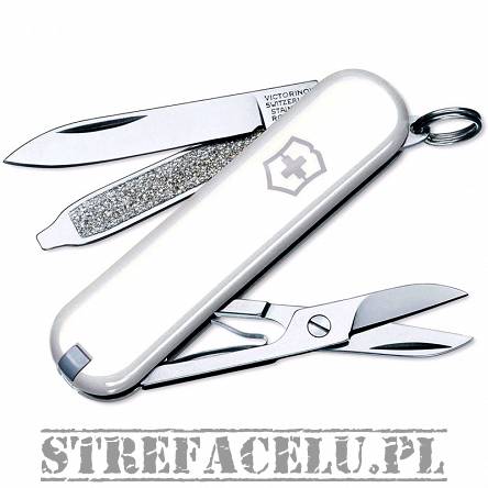 Victorinox Classic SD, Small Pocket Knife With Scissors And Screwdriver - white